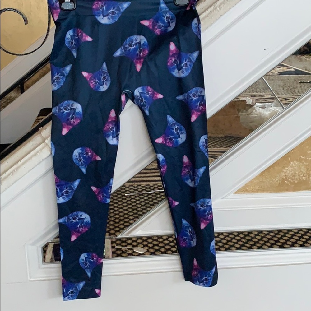 Multi color cat leggings